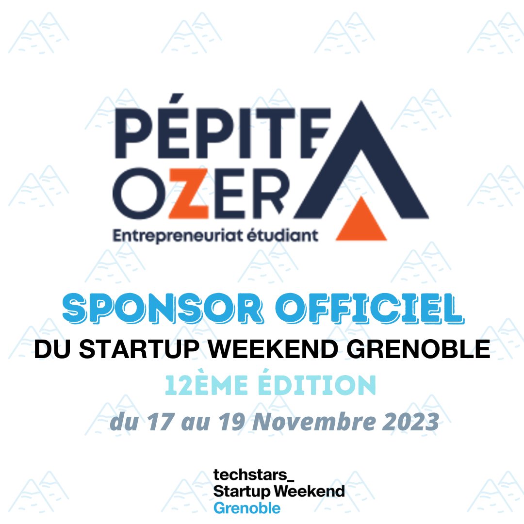 @pepiteozer s'adresse à tous les étudiants et jeunes diplômés de l’Académie de Grenoble, quels que soient leur parcours et leur spécialisation.  Autant vous dire que ça nous semblait assez naturel de leur proposer de soutenir le startup weekend ! Un grand merci à eux ! 🤗