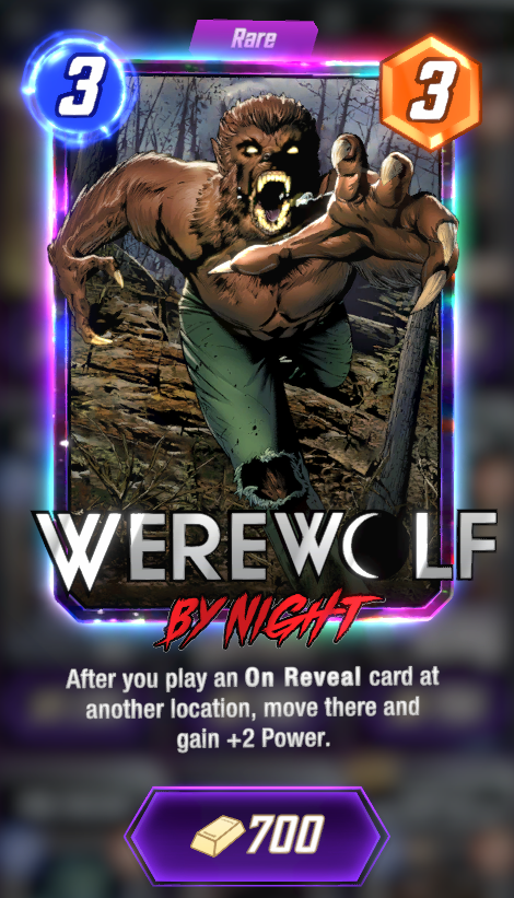 dddrewsky 🤯 Marvel Snap on X: 💰 Daily Offer for Variants! 💰 BRAND NEW  WEREWOLF BY NIGHT variant! I'll probably be getting this one, since I don't  know if I'll be getting