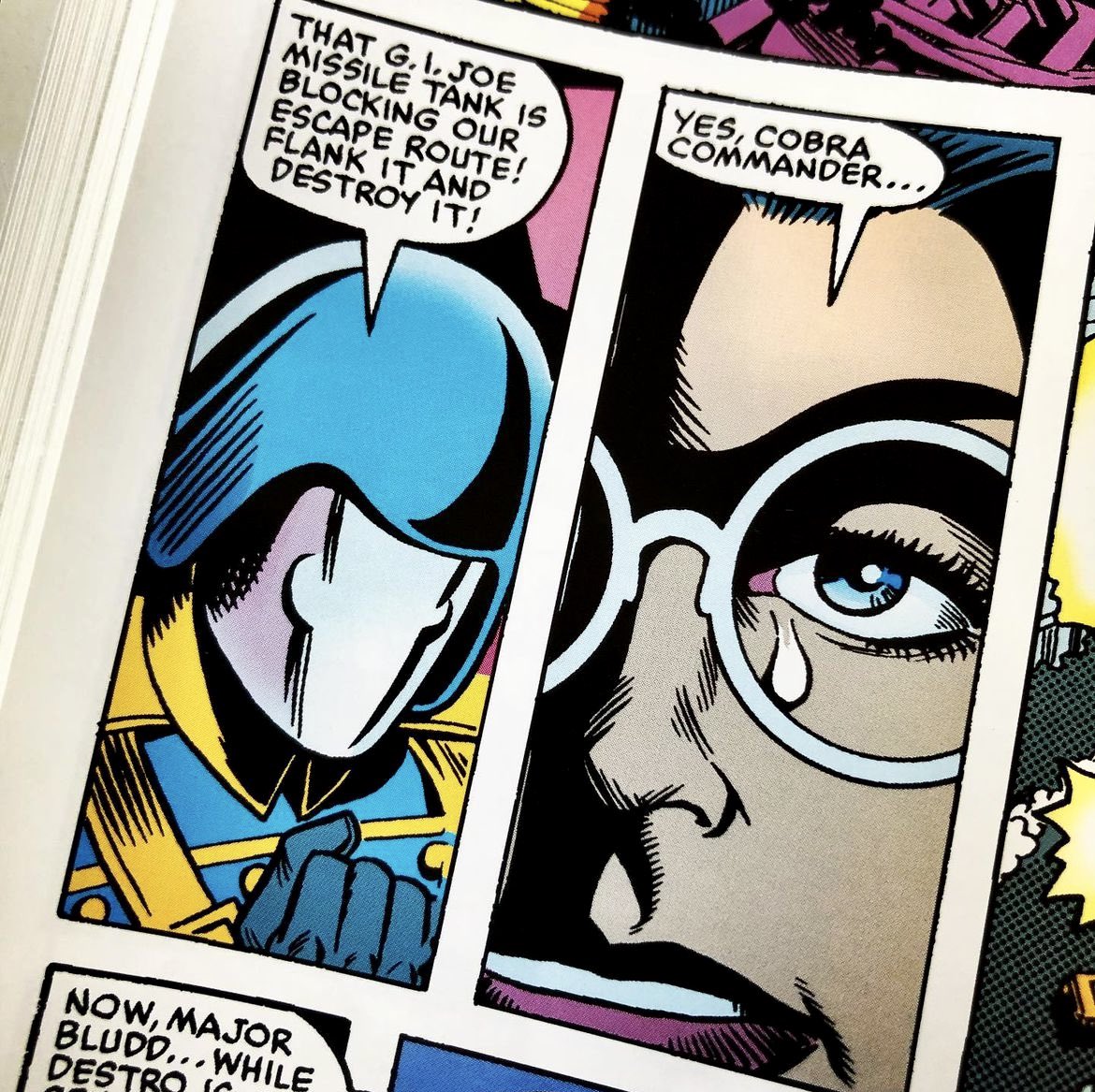 realcocogal's tweet photo. There’s no crying in Cobra! 😢 🐍 #nocrying #cobra #gijoe #marvelcomics #comics #comicbooks #comicbook #comicbookpanel #cobracommander #baroness https://t.co/Q0bbYrRqeK