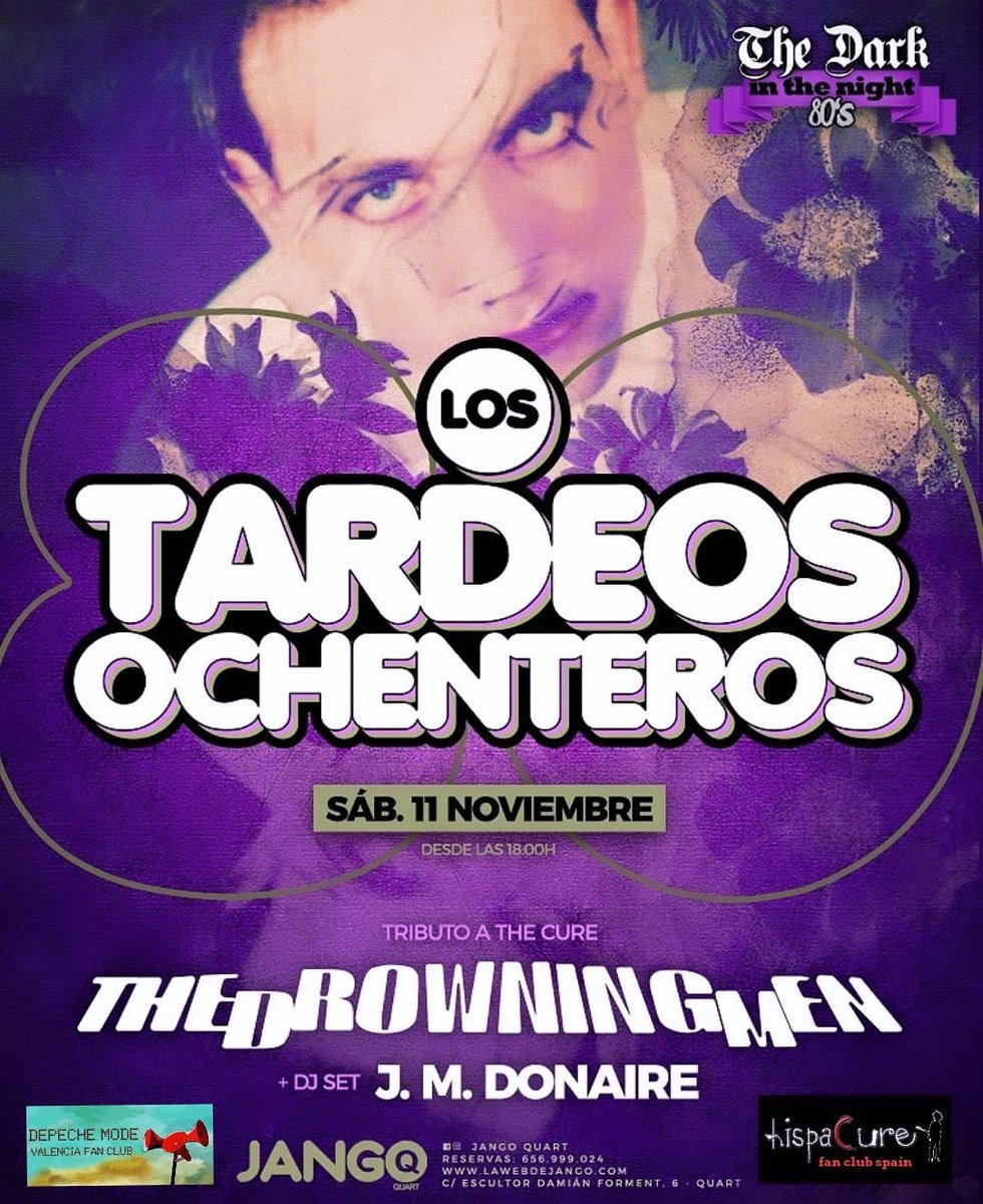 📣 SORTEO! Quieres asistir GRATIS a una tarde inolvidable? te ofrecemos la posibilidad de ganar 5 entradas dobles!

👉🏻 Envíanos un email a hispacure@hotmail.com (Asunto The Drowning Men) con tus datos personales!

🗓️ El plazo comienza el 01.11

⭐️ Ganadores: 08.11.2023! #TheCure