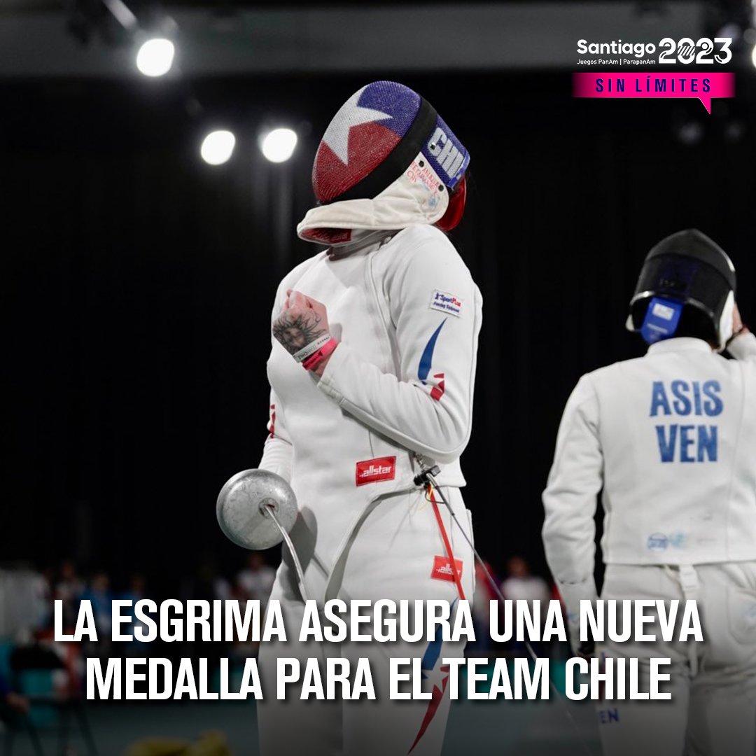 🤺🇨🇱👏 ¡El #TeamChile tendrá una nueva medalla! 

La sablista Analía Fernández accedió a las semifinales de #Santiago2023 tras vencer a la mexicana María Fernanda Morales por 15-12 y aseguró una nueva presea de Bronce para la delegación nacional. 

#Santiago2023SinLímites