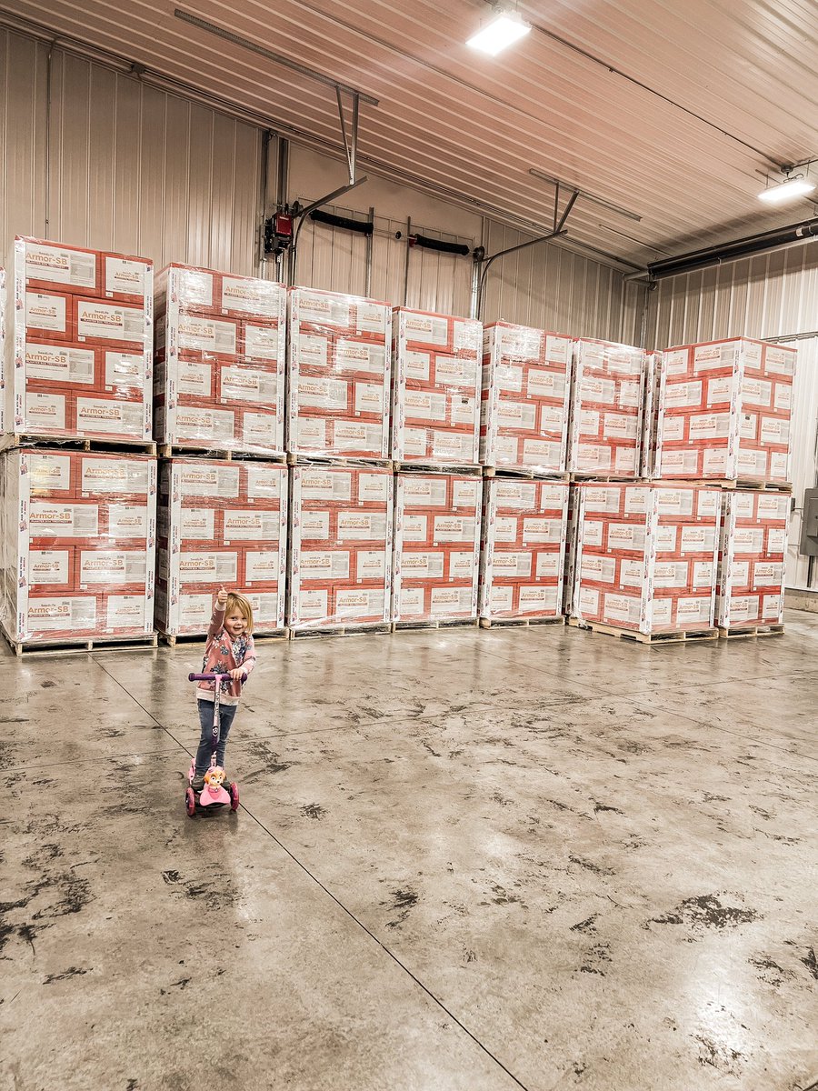 Claire gives a big thumbs up for a couple of our Seed Life Armor SB shipments!! You need this stuff on your soybeans. Let us stop in and visit !