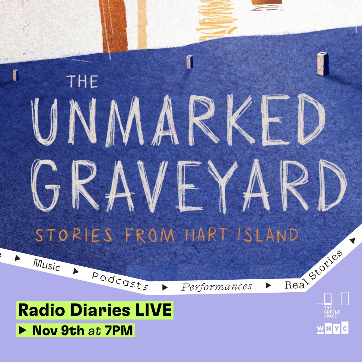 Join @WNYC host @kai_wright and @RadioDiaries as they present their new series, The Unmarked Graveyard, LIVE on November 9th! Uncover the mysteries of what happened to the people who were laid to rest on America's largest public cemetery. 🎫 Tickets: bit.ly/3FEgMPn