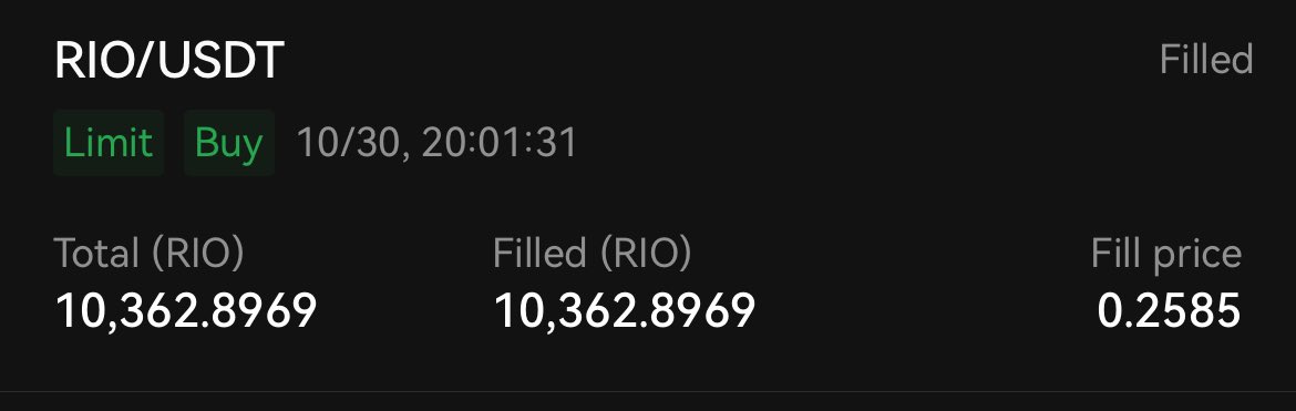 david_real_life's tweet photo. In my opinion, #BTC will big run this end year! And #RWA is the big trend!
$RIO will hit 1$. For me, I bought more 20000 $RIO in last 2 days!
If a major listing and #landrush could easily push the market capitalization of $RIO above $100 million,happen soon.
- @Bybit_Official has $rio in swap
- $rio has bsc chain, ready to list @binance
- @kucoincom team contacted last year, ready to list.
Wait and see!