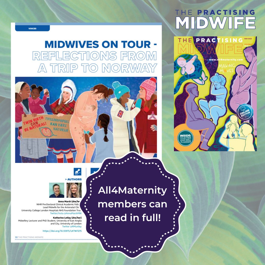 @AlysEinion @MairiHarkness @cmyuill @ProfMcCourt @HelenCheyne @luciagreenwich @AnnaMarshMW and @RMLetley share their experiences of valuable face-to-face time with overseas colleagues, and of the common ground of being women-focused with the ultimate aim of improving maternity care. /7 👉 all4maternity.com/midwives-on-to…