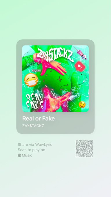 ZAY$TACKZ - Real or Fake #AppleMusic https://t.co/Swr7qOY10P<a href="/tag/applemusic"class="tags">#AppleMusic</a>
