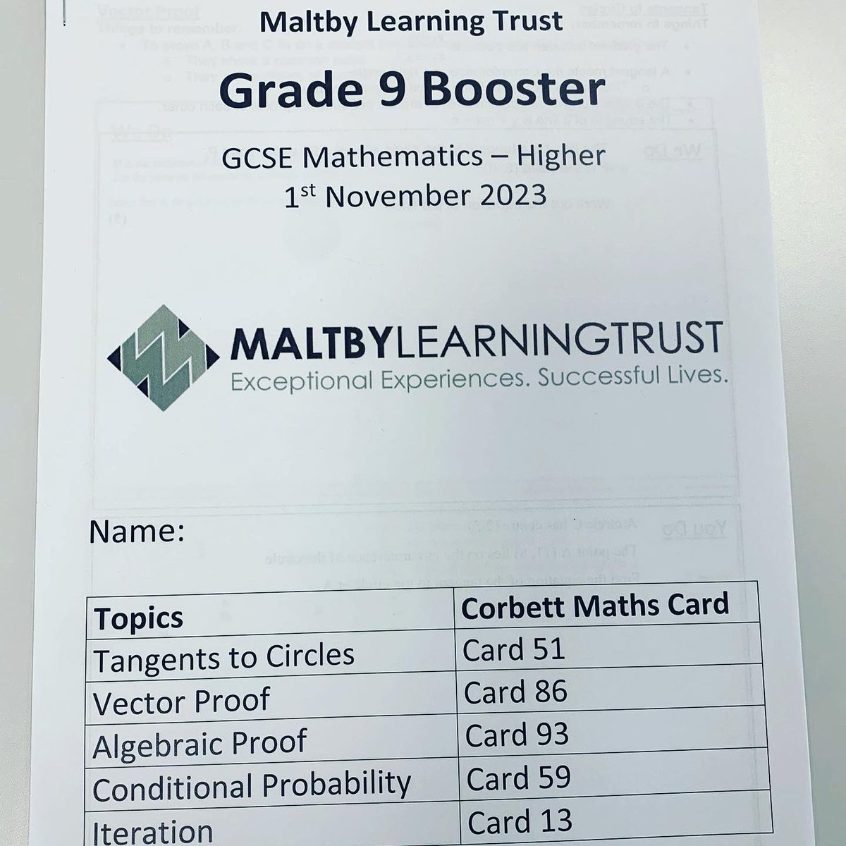 Students aiming for a Grade 9 from the three secondaries across MLT, joined a collaborative workshop today as part of a Grade 9 Booster session at Wath Academy. #cloudnine #gradechasers #aspiration #resilience
