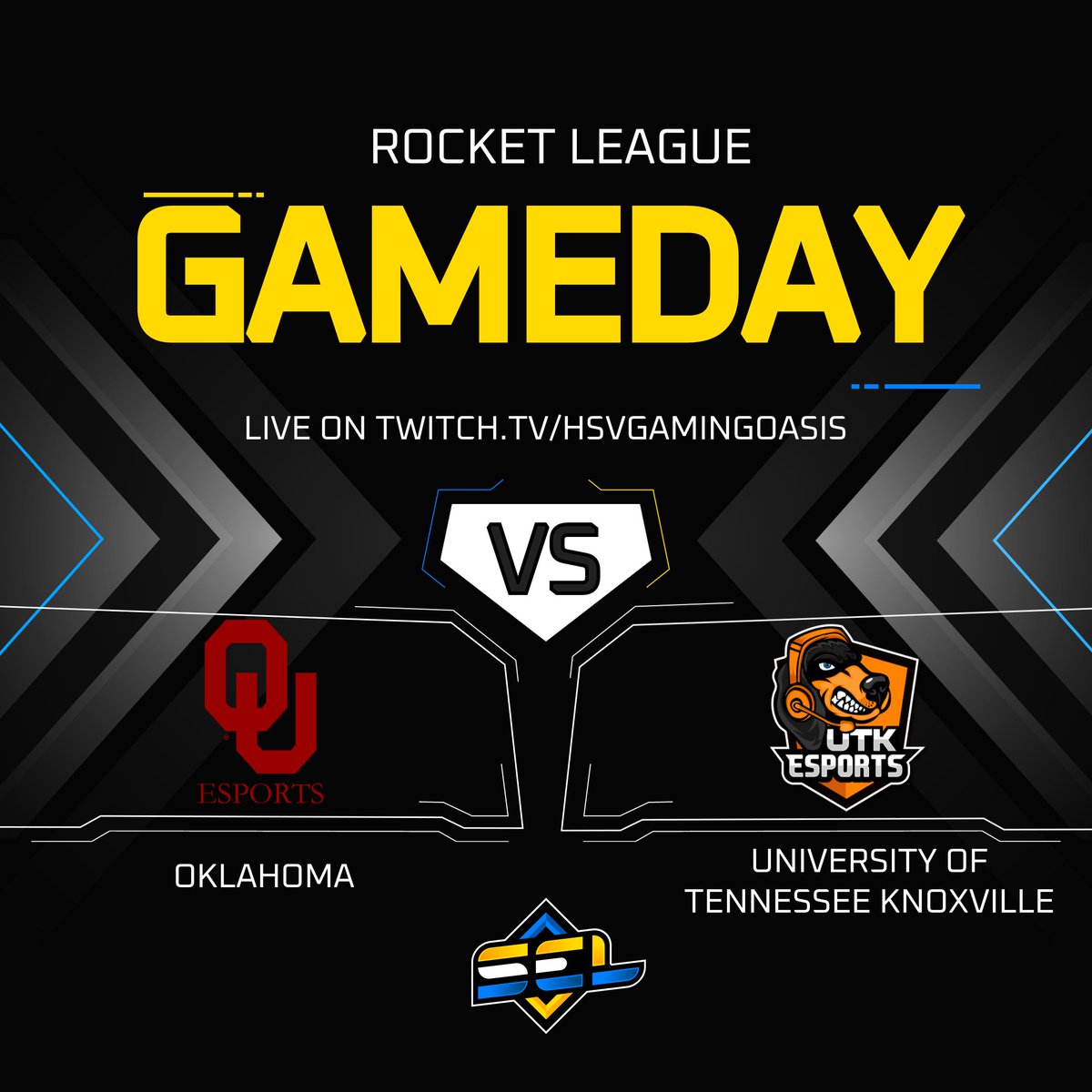 EsportsSEL's tweet photo. MORE ROCKET LEAGUE PLAYOFFS TONIGHT!

🟡At 7PM EDT we got @utkesports vs @OUEsports for a potential Top 3 spot!!
🔵At 8PM EDT we got an elimination match between @EsportsUGA vs @KINGU_ESPORTS!!

🎙️@ThatGuyFoof &amp; @BepicCasts
DON'T MISS IT LIVE! https://t.co/MpngQmDDTl https://t.co/4aUTGWwTEE