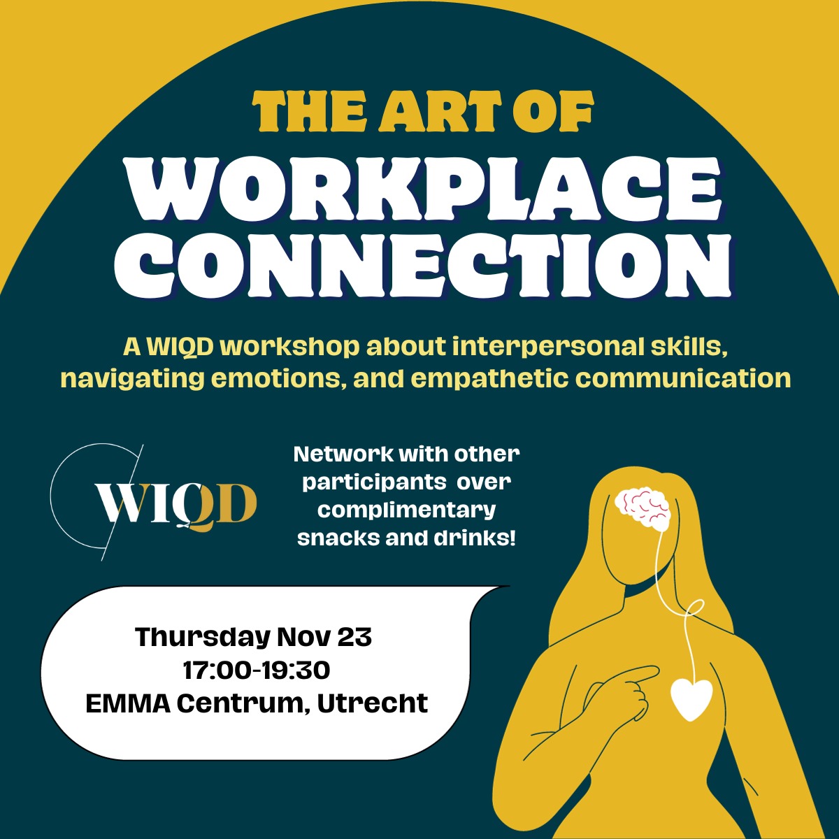 wiqd_nl's tweet photo. Expressing how you feel does not make you unprofessional and is vital to building community within your team and preserving mental health. Join us for our quarterly event: The Art of Workplace Connection! To Register: https://t.co/o8r0Adf2pv https://t.co/4DAZA9RKjv