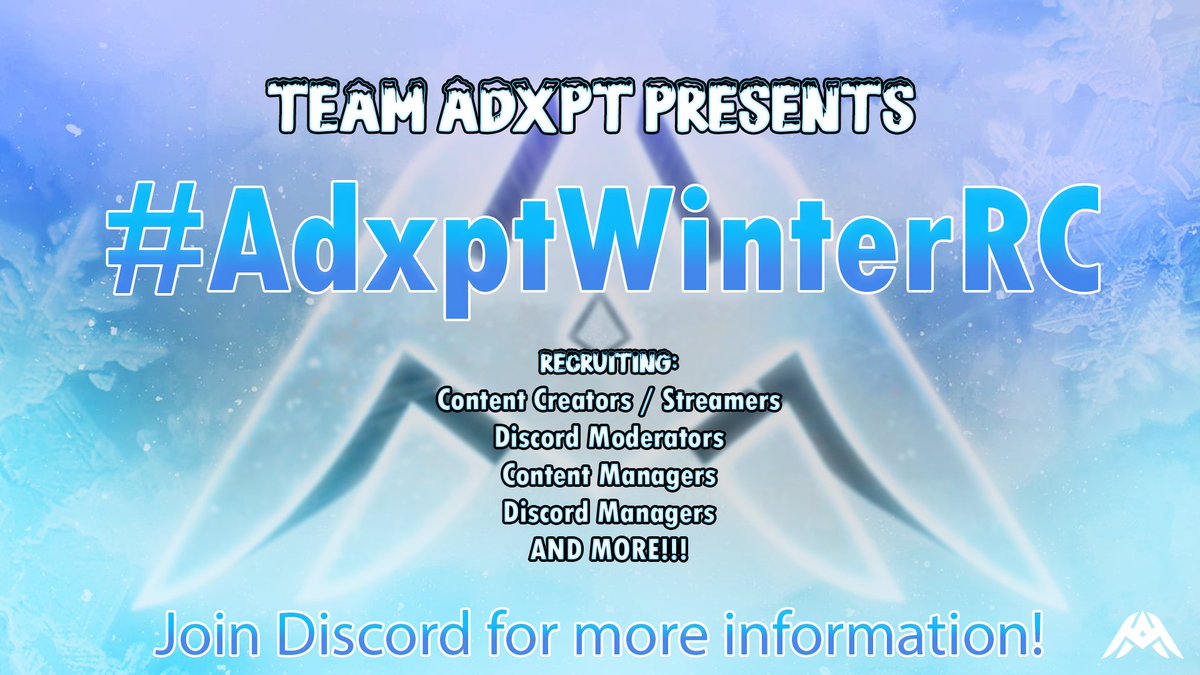 TeamAdxptLLC's tweet image. ❄️ We are proud to announce the Adxpt Winter 2023 Recruitment Challenge ❄️

This is an 8-week challenge to join Adxpt. Each week will have a different subset of challenges to show off your skills!

🗓️Each challenge will be announced Friday's from Nov. 3rd - Dec. 22nd at 4:00pm…