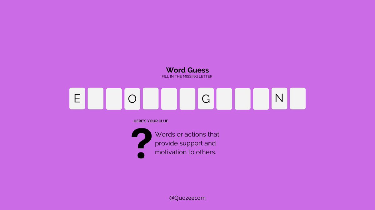 Quozeecom's tweet photo. Don't miss the opportunity to participate in our Word Guess contest.

You can follow the rules in our main X page.

Good luck!!!

#Contest #win #playgames #wordguess https://t.co/XQG2QkUeOw