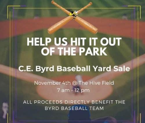 cebyrdbaseball's tweet photo. Come to our yard sale on Saturday, Nov. 4 at The Hive. https://t.co/XcaPGfUs48