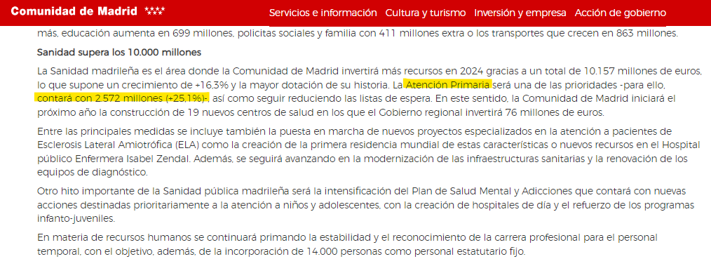 jmolerog's tweet photo. Un año más @ComunidadMadrid  "maquilla" el presupuesto de @SaludMadrid  destinado a Atención Primaria. Vuelve a incluir en AP el gasto en recetas de la población😡. El presupuesto real es del 11,67% del gasto sanitario global: INSUFICIENTE. La media de las CCAA es  mas del 15%. https://t.co/8AubRguP57