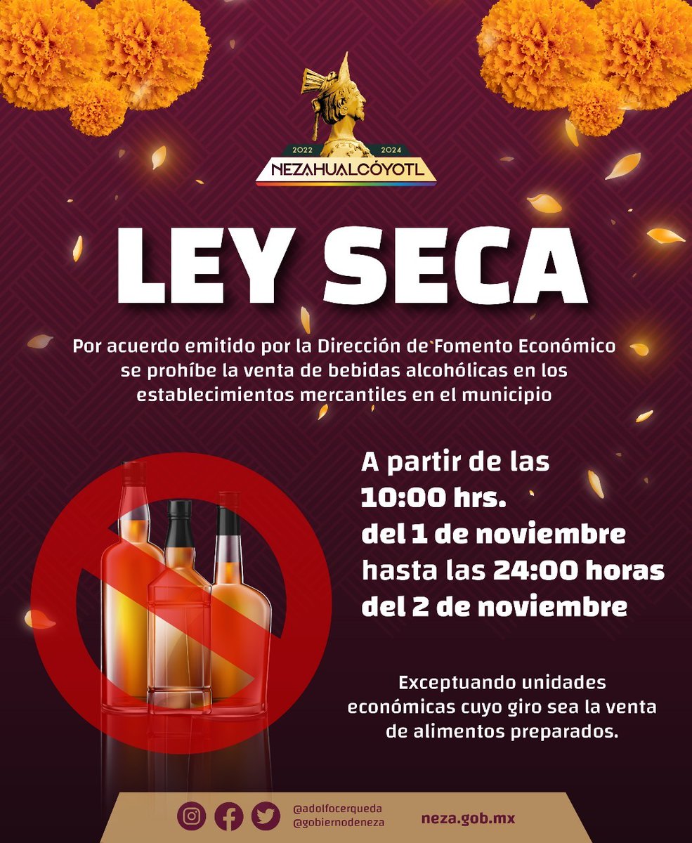 Celebremos el Día de Muertos de forma segura y consciente
En estas festividades tan especiales para honrar a nuestros seres queridos que nos dejaron, es esencial recordar la importancia de celebrar de manera segura y respetuosa.entorno. 
#laprotecciónsomostodos
#PorAmorANeza