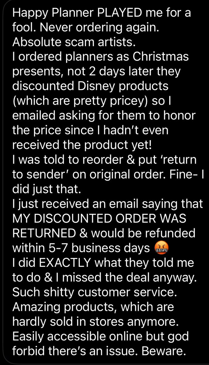 @planahappylife Happy Planner @disney 
Not trying to sound cheap- but this is bullshit. @Shadette