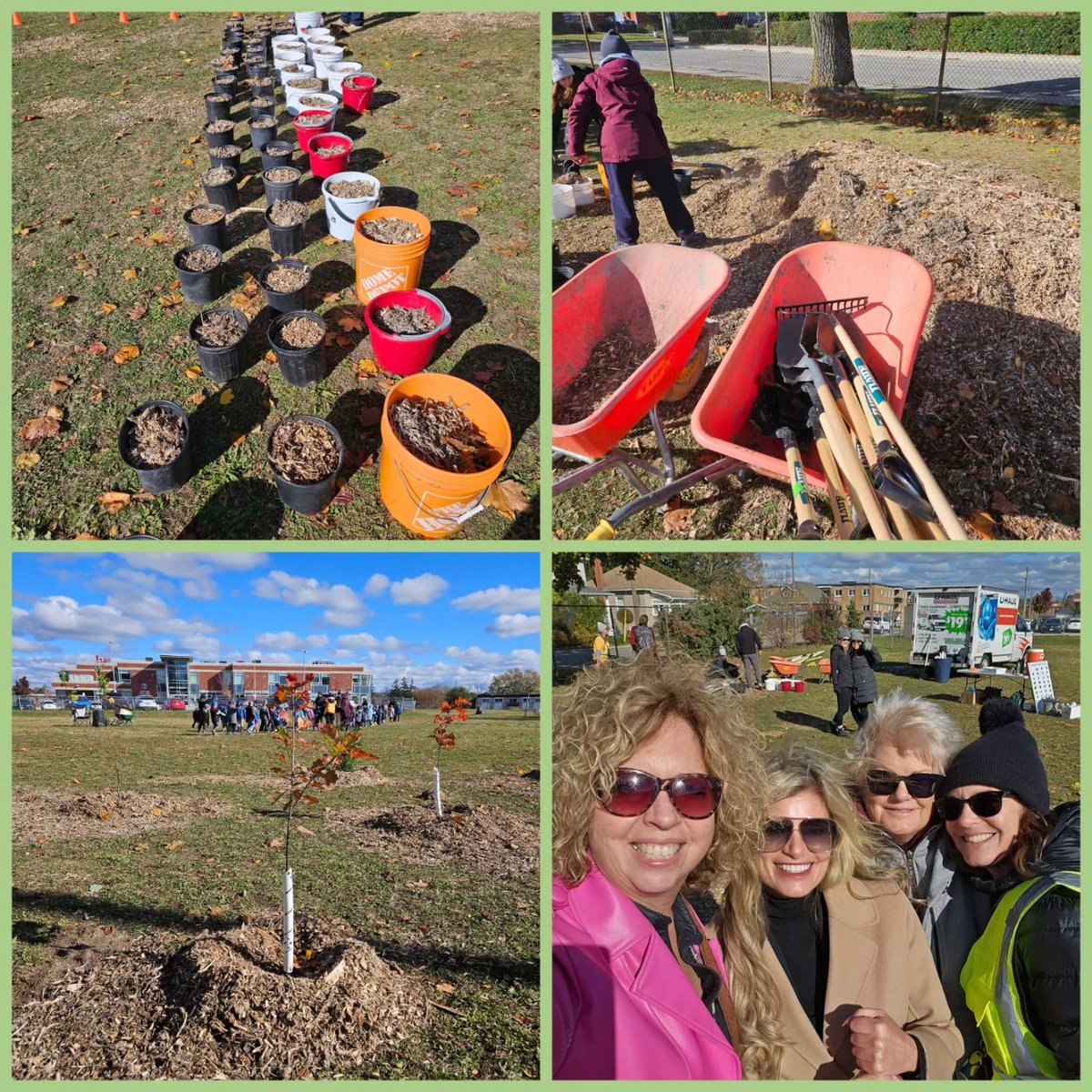 Carla_Johnson's tweet image. Inspiring morning! Greening of Grand View P.S. in Cambridge. 🌱🌳 Thank you, @N8ureNate. Every student participated from planting trees to spreading mulch. Fantastic school-wide endeavour!
Go Hawks! 💛
@wrdsb @gvcwrdsb @kwoodck

#treeplanting #schoolgreening #outdooreducation