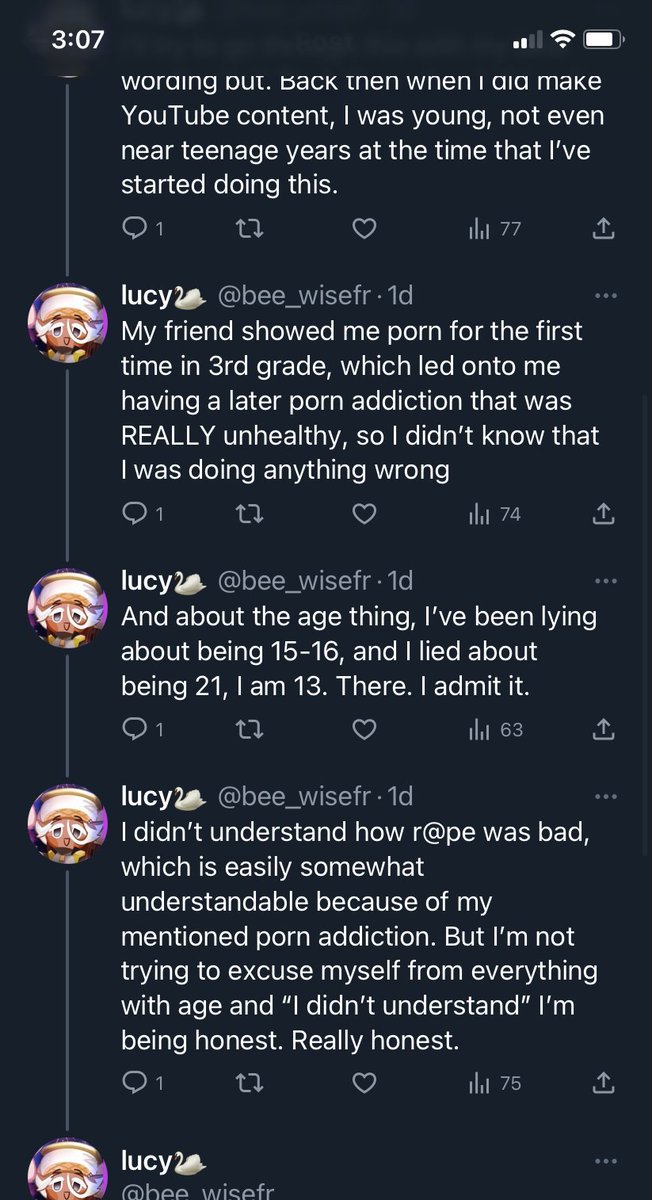 GhostfaceVHS's tweet photo. ⚠️CW⚠️just a heads up, there's a minor posting nsfw art. Don't harass, just block. They posted on the 24th about a callout post that was made on them, admitted they were really 13, and then deleted it all and rebranded as an 18+ acc AGAIN. I know bc I reported their acc before https://t.co/ymocdoGFp0