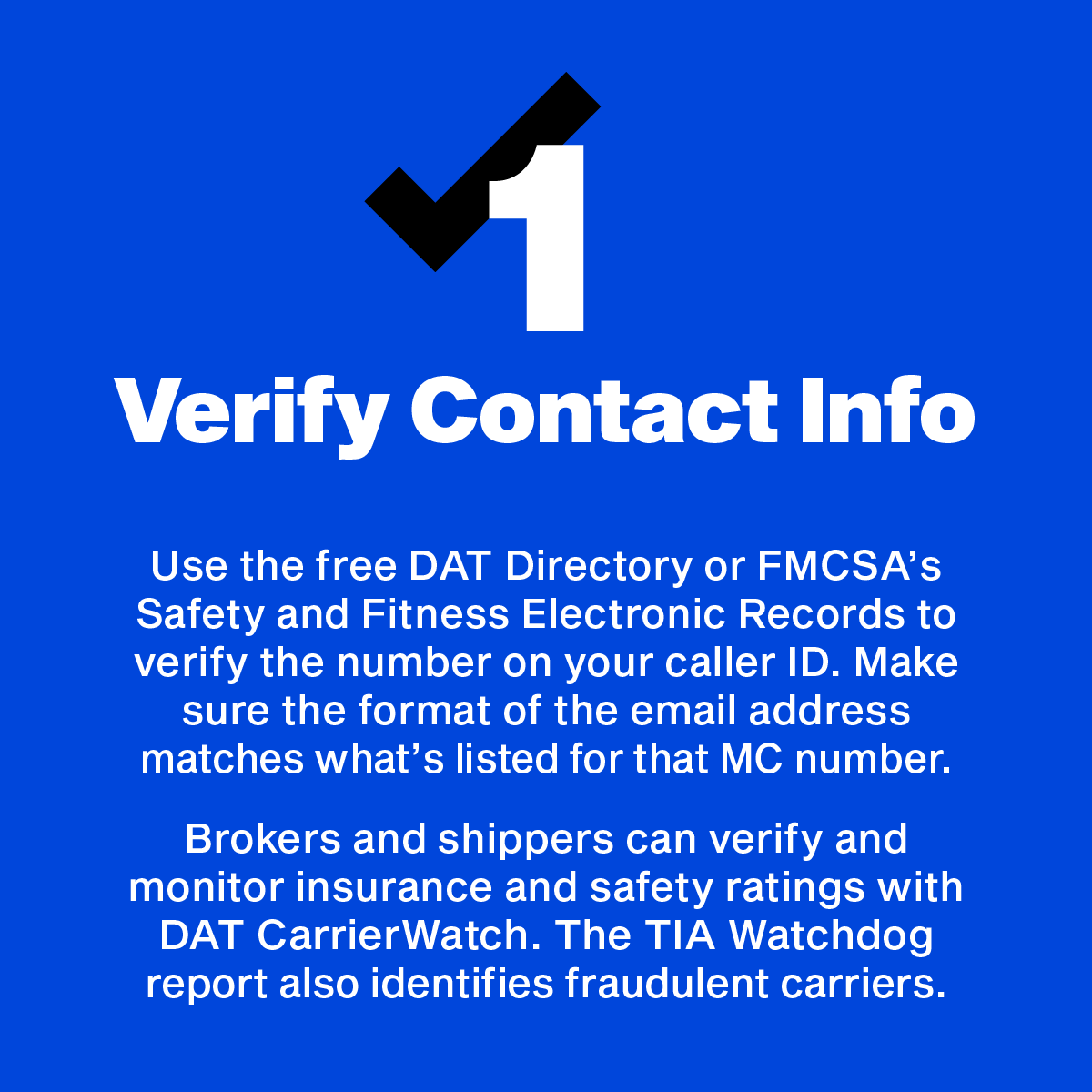 datfreightteam's tweet photo. Swipe to learn what steps businesses can take to safeguard against double brokering. If you suspect bad behavior, please report it online at https://t.co/lMaw7QckZH, by phone at 800-547-5417, or by email at compliance@dat.com.
#fightingfraudtogether #freightfraud #datfreight https://t.co/121ZCEs5eB