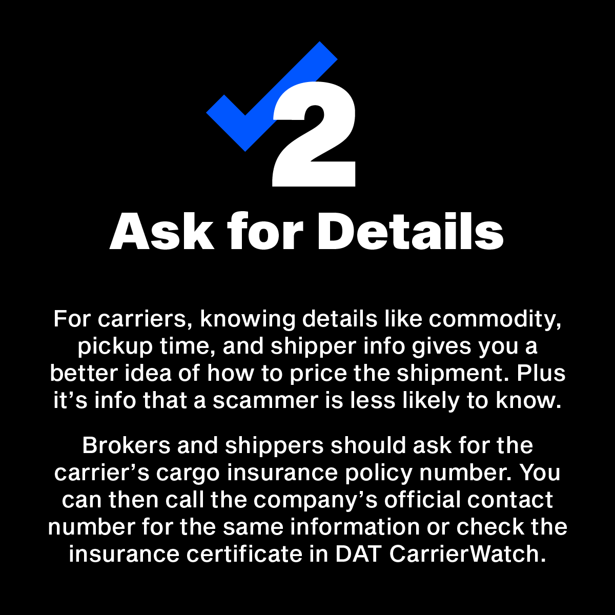 datfreightteam's tweet photo. Swipe to learn what steps businesses can take to safeguard against double brokering. If you suspect bad behavior, please report it online at https://t.co/lMaw7QckZH, by phone at 800-547-5417, or by email at compliance@dat.com.
#fightingfraudtogether #freightfraud #datfreight https://t.co/121ZCEs5eB