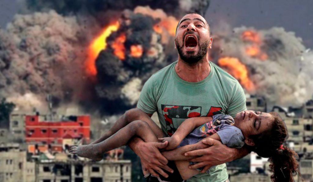 El cielo dejó de ser azul para los niños de Palestina, ya no miran buscando figuras en las nubes, del cielo les llega la muerte. #FreePalestine