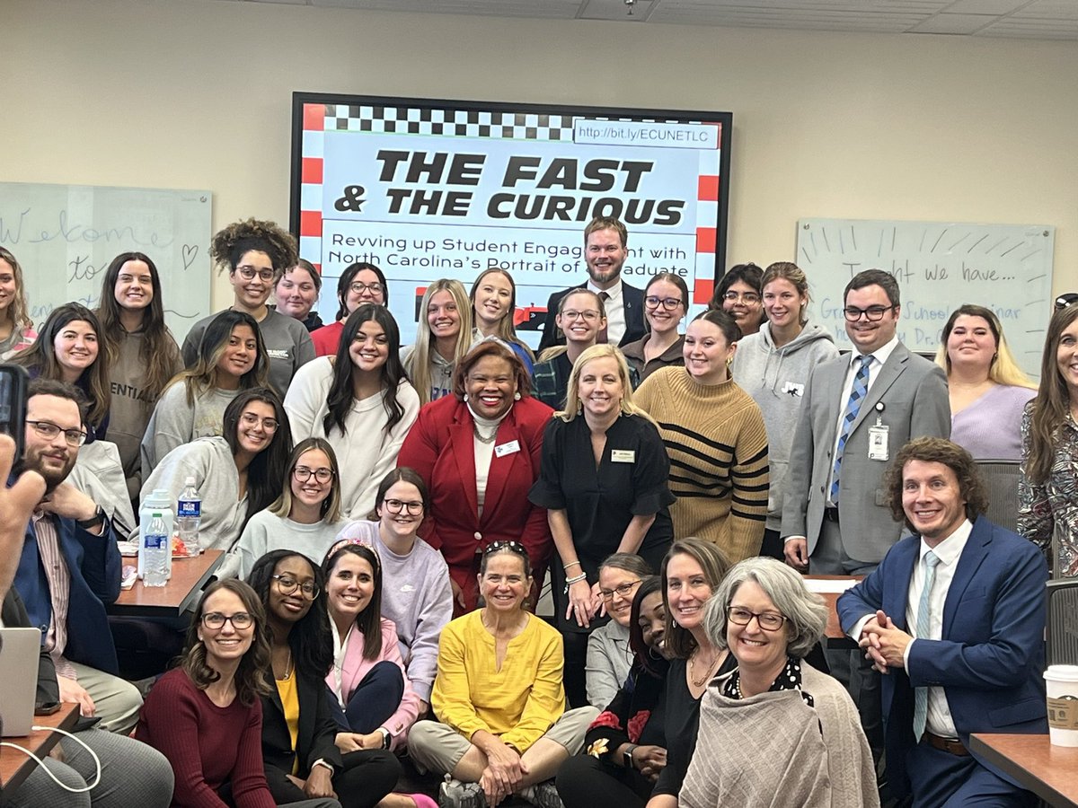 MsCumbee501's tweet photo. The best day! Recognition from the SBOE, collaborating with our NE TOY group, talking with ECU preservice teachers, &amp; tagging along with the great @cnlewie for an engaging session for Martin Co BTs. https://t.co/QaSFNc2VG9
