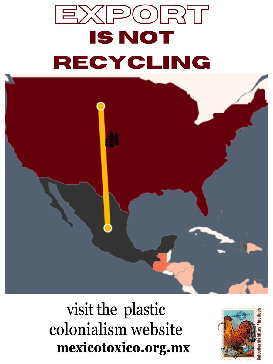 #exportIsNotRecycling  visit mexicotoxico.org.mx to see an interactive map with information about #plastic #waste imports from USA to Mexico  #ZWC2023 #wastecolonialism #PlasticsTreaty