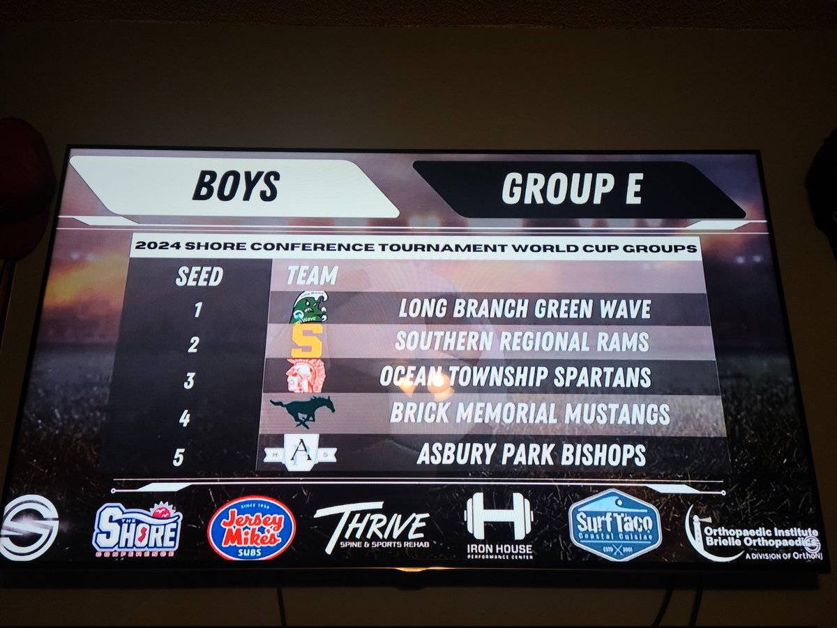 DonohueJr's tweet photo. 2024 Shore Conference Boys Soccer - Group E  @SRRamsSoccer #2 Seed
#SCT 
@ShoreSportsNet @Matt_Manley @the_scottmartin 🐏⚽️🇺🇲 https://t.co/4nSxZ9H8QZ