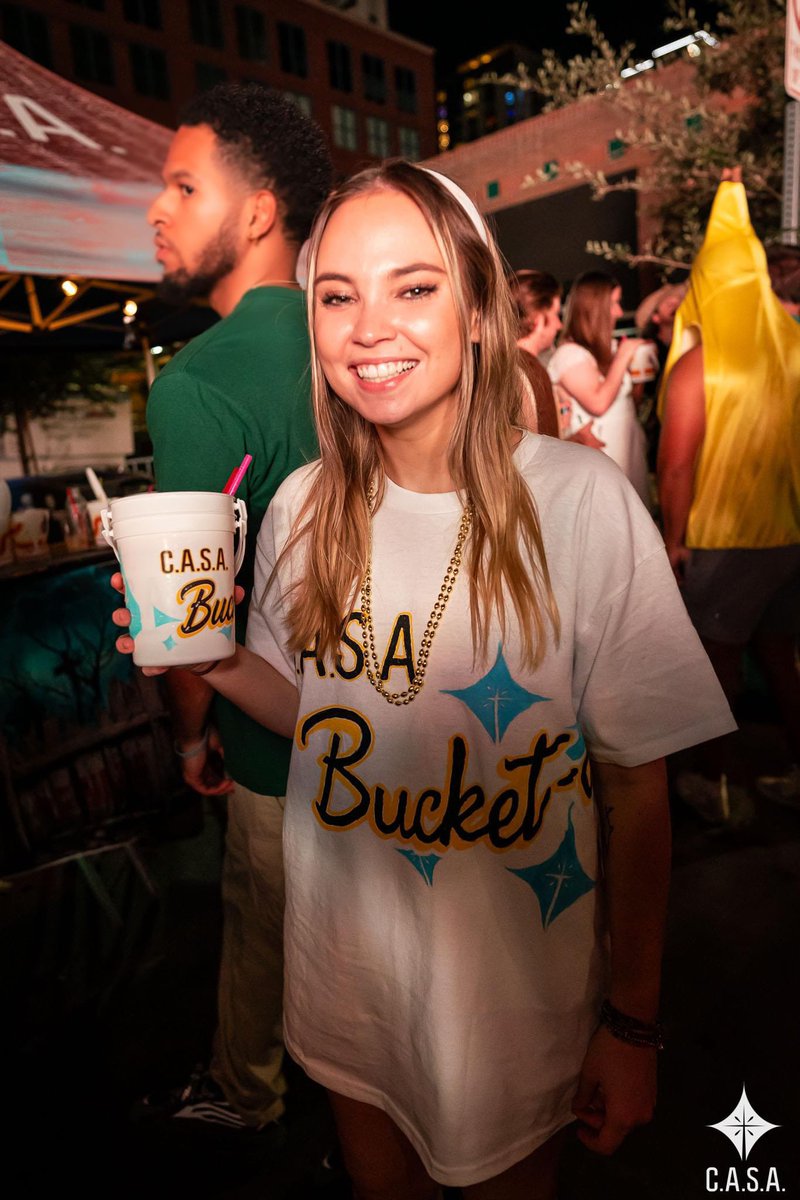 Why is that C.A.S.A. Bucket holding a woman in its hand