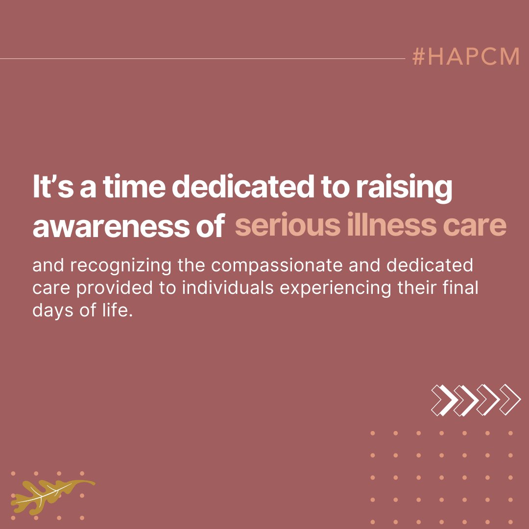 hosparushealth's tweet image. We are celebrating Hospice and Palliative Care Month all November!

What is the purpose of this month? Checkout these images to learn more. (part 1 of 2)

#HAPCM #HospiceMonth #NonprofitHealthcare @NPHI_News