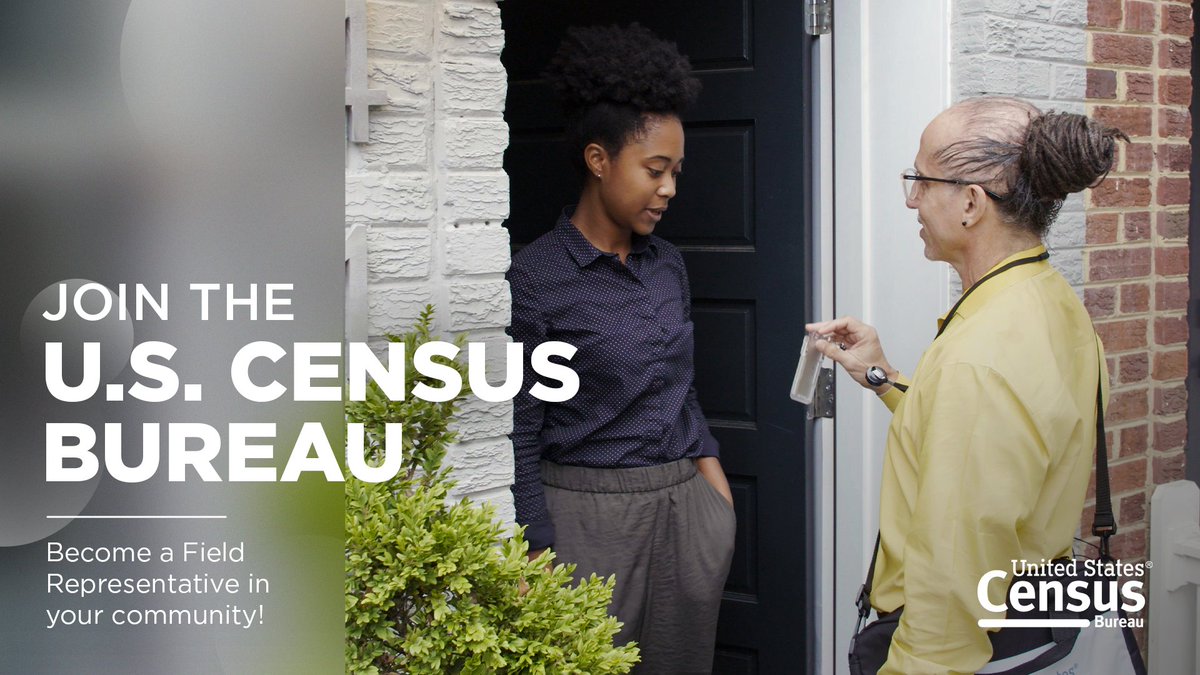 We are #NowHiring!

Join the federal government’s premier statistical agency as a field representative and help make an impact in your community.

Apply now: census.gov/communityjobs
 
#CensusJobs #ApplyNow #hiring
