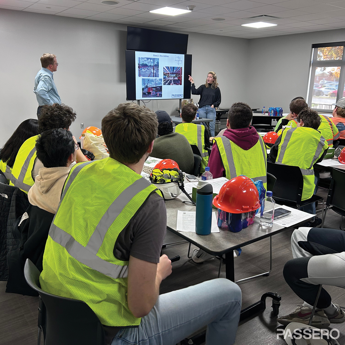 PasseroAssoc's tweet image. Passero's Structural team sharing their expertise with RIT's Department of Civil Engineering Technology Steel Design class.   #PasseroEducation #SiteTourSuccess #EngineeringInAction #RIT #StructuralEngineering #RITCivilEngineering #SteelDesign
