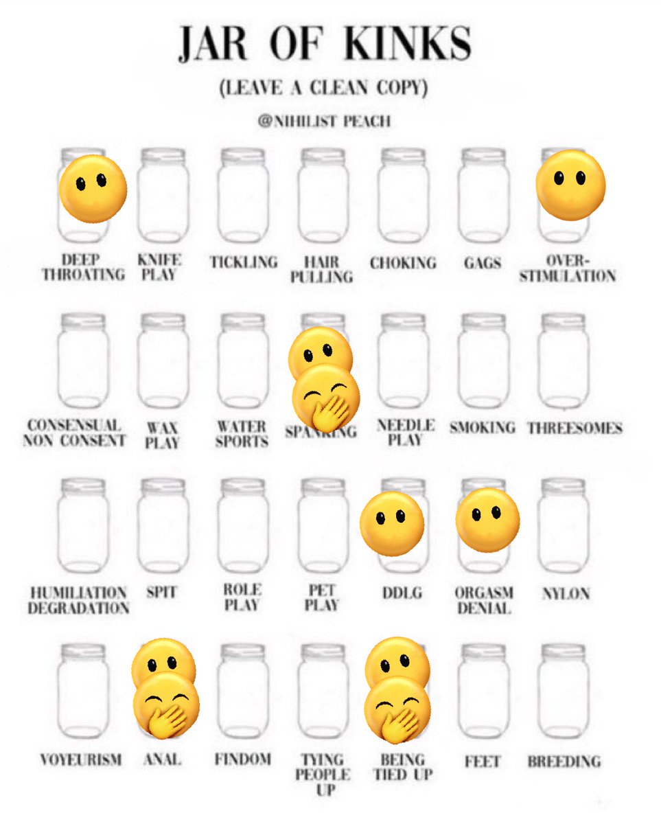 (the ones without a mouth are a 'maybe' the ones with both are a 'maybe but willing to try')