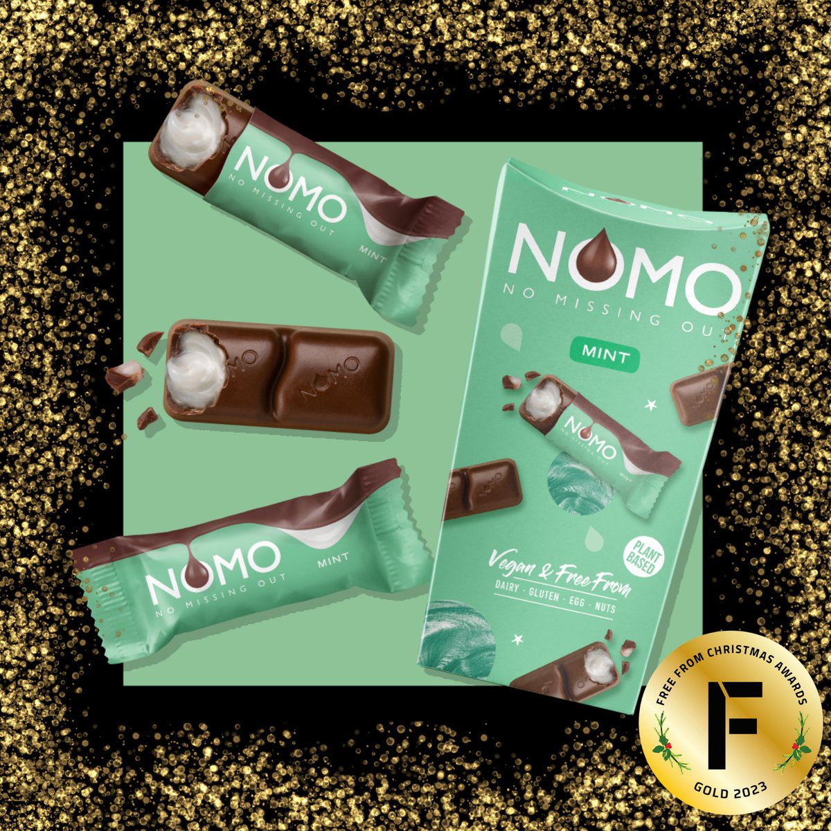 🏅 Gold to @nomochocolate Mint Sharing Box “I loved After Eight Mints and have missed them so much being on a dairy free diet. I was beyond excited when I snapped this open and even more amazed when I tasted it. Just incredible.” #FFCA23