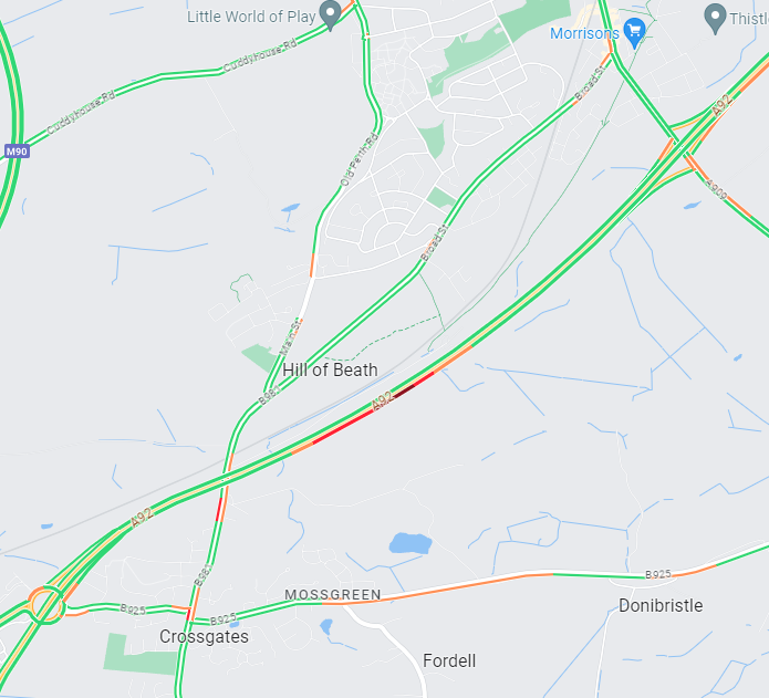 NETrunkRoads's tweet image. #RTC 
#A92 Eastbound Cowdenbeath to Crossgates, currently closed following a 1 vehicle RTC
#approachwithcaution
@trafficscotland