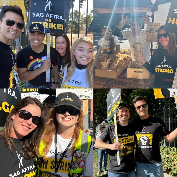 Day 111 @sagaftra Unity Picket  ❤️🎬💪 #sagaftrastrike #sagaftrastrong #power2performers  #SAGAFTRA #actor<a class="tags" target="_blank" title="On Twitter" href="/?out=eyJ0eXAiOiJKV1QiLCJhbGciOiJIUzUxMiJ9.eyJpYXQiOjE3MjIyNDY5NTgsImlzcyI6InR3cG9ybnN0YXJzLmNvbSIsIm5iZiI6MTcyMjI0Njk1OCwiZXhwIjoxNzUzNzgyOTU4LCJyZWRpcmVjdF91cmwiOiJodHRwczovL3R3aXR0ZXIuY29tL3NhZ2FmdHJhIn0.IaUnbT6HvnF6XVgnTomiohSRBa9K7XlbZAxIzwF4lgsmphHNQor-KKL_IBR54NtBaPOt93f8s6EBqTcAv02PpQ">@sagaftra</a><a href="/tag/sagaftrastrike"class="tags">#sagaftrastrike</a><a href="/tag/actor"class="tags"><span>#actor</span></a><a href="/tag/sagaftra"class="tags"><span>#sagaftra</span></a><a href="/tag/kirareedlorsch"class="tags"><span>#kirareedlorsch</span></a><a href="/tag/sagaftrastrong"class="tags"><span>#sagaftrastrong</span></a>