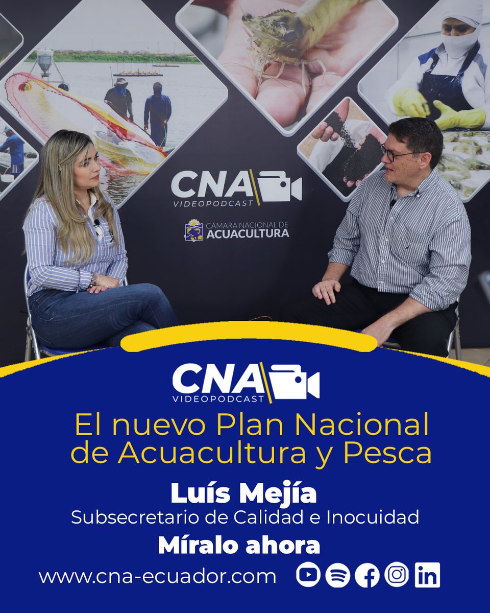 cnaecuador's tweet photo. 📌 ¿Te perdiste #CNAVideoPodcast?
Míralo aquí: https://t.co/QZjykCe1uw
El nuevo Plan Nacional de Acuacultura y Pesca, Luís Mej��a, Subsecretario de Calidad e Inocuidad. https://t.co/xZXYZR0YII