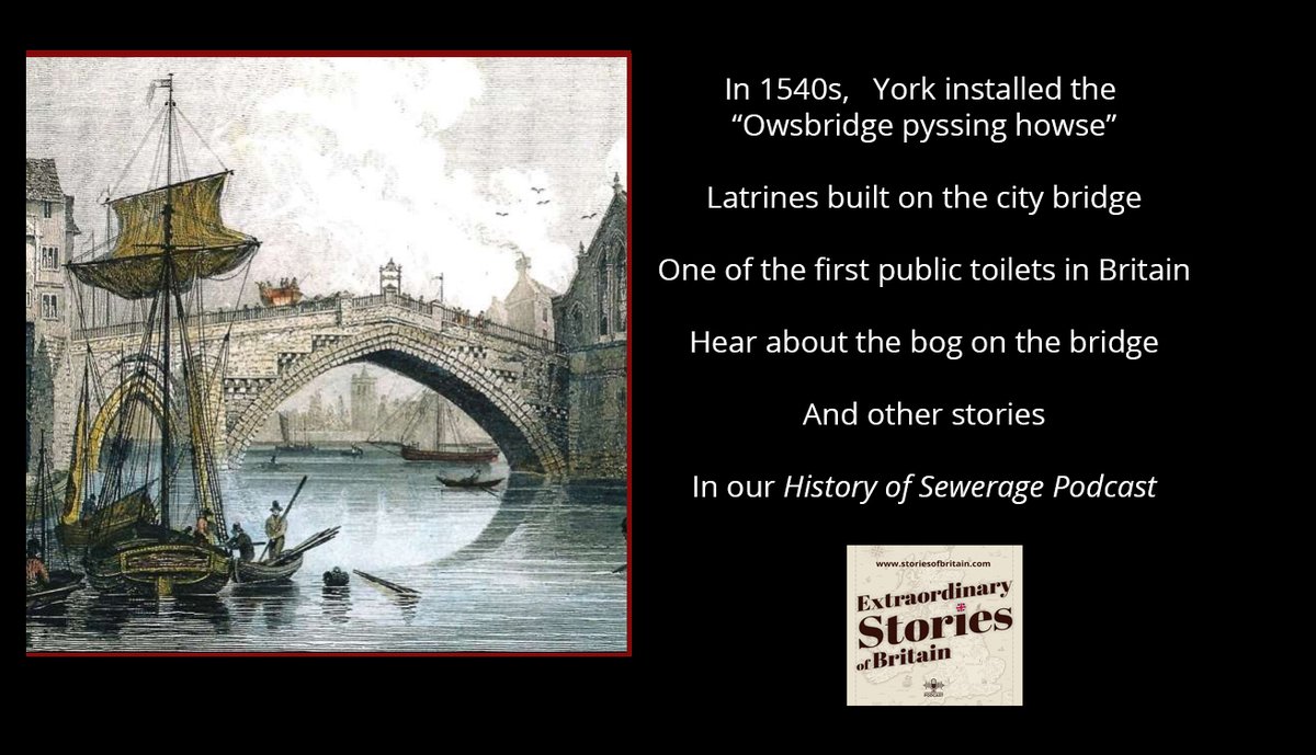 storiesbritain's tweet photo. From the Romans taxing urine to York's Bog on the Bridge; from Henry VIII's Groom of the Stool to the lav affair with toilets that led to London’s  Great Stink.  Lots of amusing crap stories in our History of Sewerage podcast, available here: https://t.co/LAutOF7iYW…
@BBGuides https://t.co/o6mfyjVkTJ