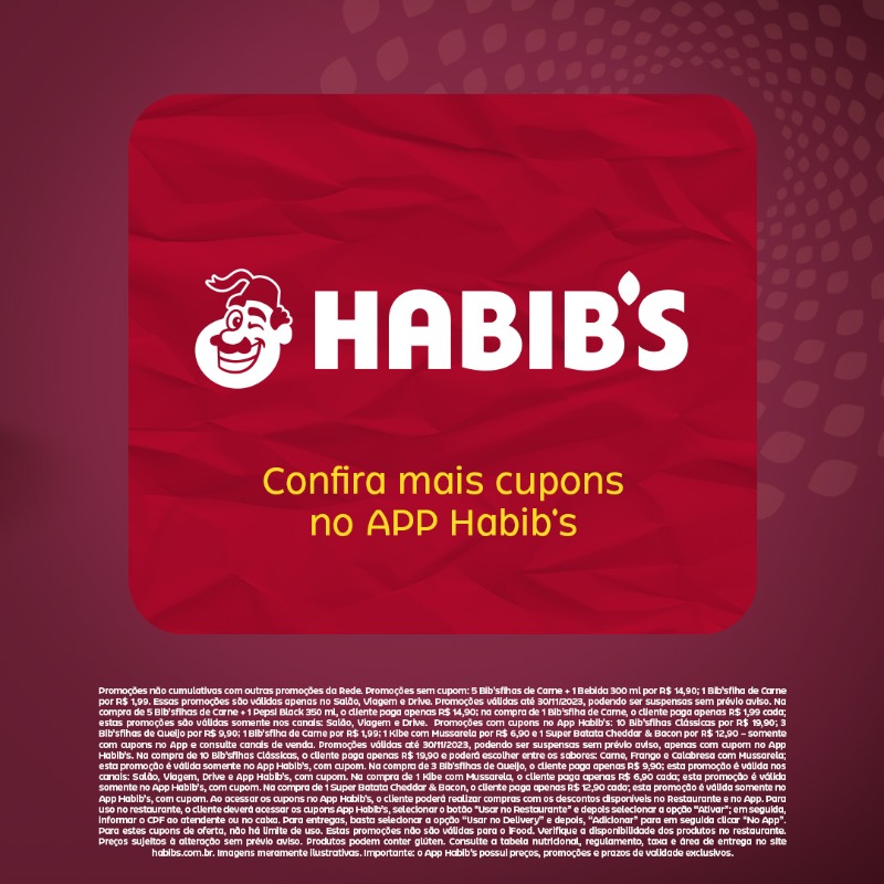 habibsoficial's tweet photo. Tem promo para todos os gostos e todos os momentos! No app do Habib's, você encontra essas e muitas outras ofertas deliciosas para aproveitar! #ChamaTodoMundo e #VaiDeHabibs!