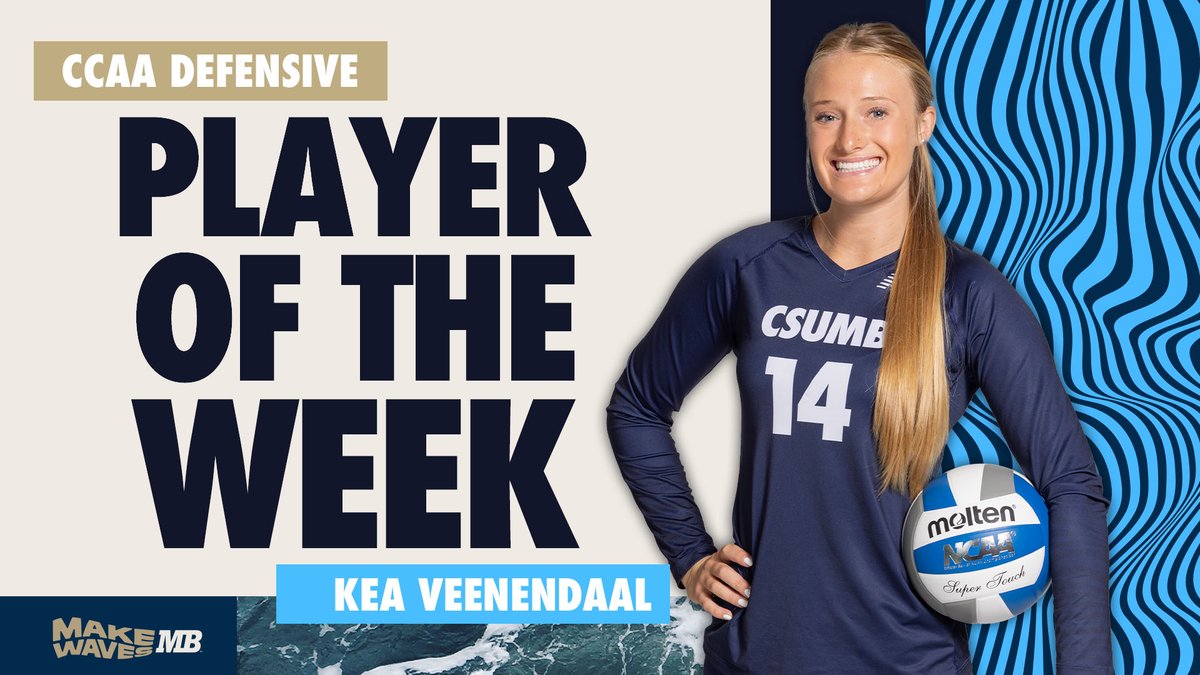 Kea Veenendaal Blocks Her Way To <a href="/goccaa/">CCAA</a>  PoTW Award For <a href="/CSUMBvolleyball/">CSUMB Volleyball</a> bit.ly/3FIwyZA #WeAreMB