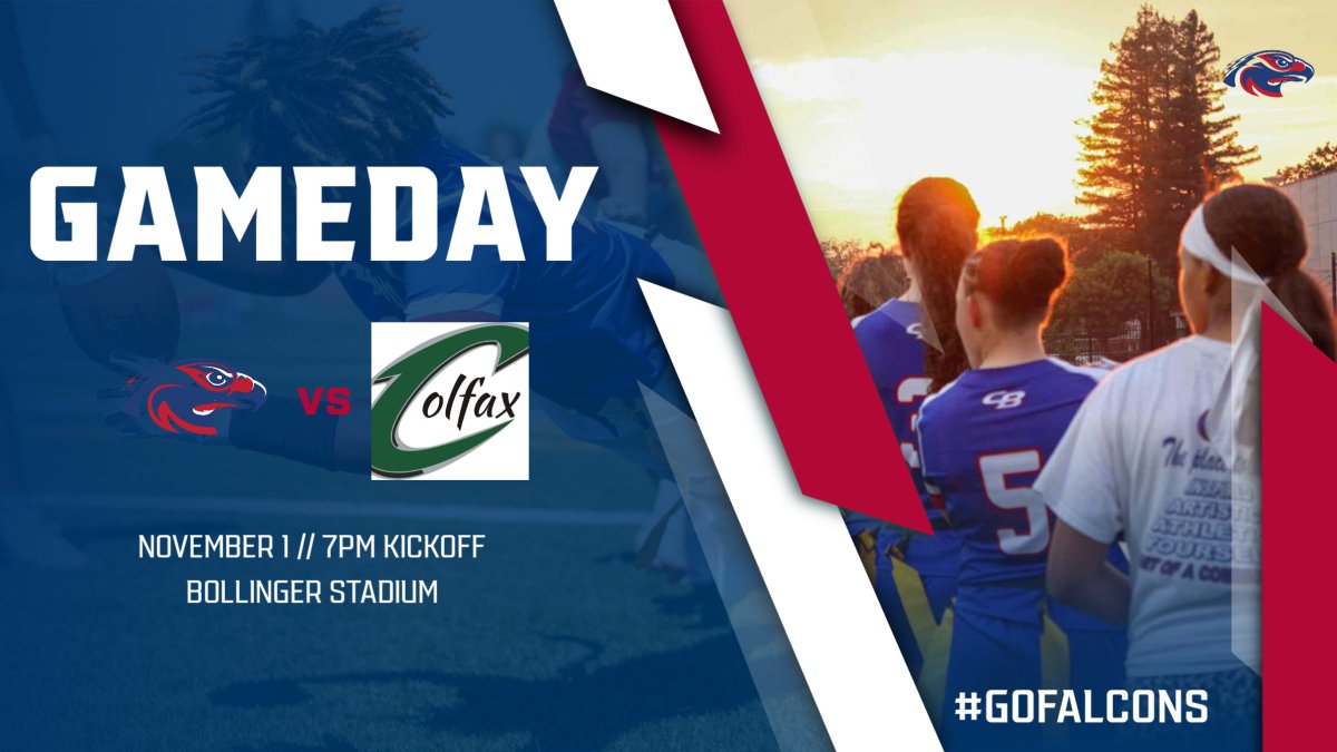 KBFTsports's tweet photo. Flag Football will kick-off against Colfax tonight at 7 PM in the Semi-Final game of the CIF SJS D2 Playoffs! Best of luck to our ladies! #Regulate #FlyinHigh https://t.co/CdXXAHKhP6