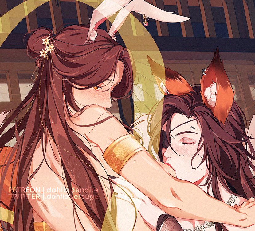 dahliaderouge's tweet photo. moon rabbit jiejie and nine-tailed fox sanniang 🐰🦊 https://t.co/wwqV7XSFCJ