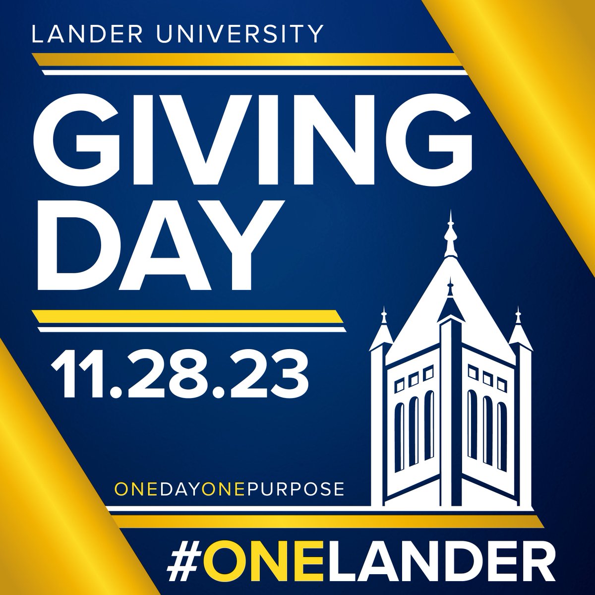 LanderUniv's tweet image. On 11.28.23 join us in #giving on #GivingTuesday.

Together as #OneLander, we can fund scholarships , support Bearcat athletics, and invest in initiatives that build a better future for our students, South Carolina, and our global community.

Learn more at lander.edu/onelander