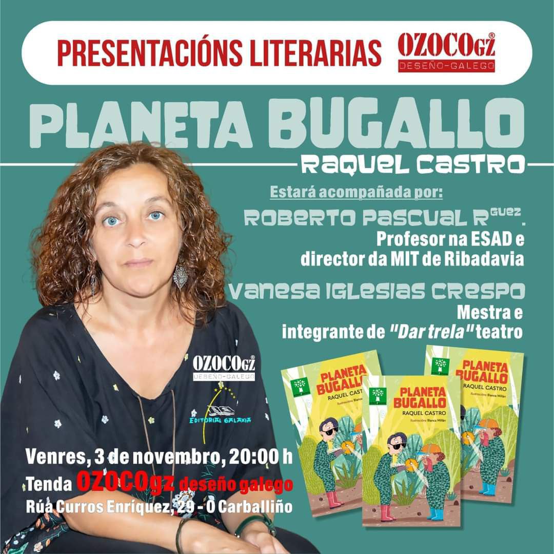 O Carballiño: presentación de Planeta Bugallo, de Raquel Castro: axendacultural.aelg.gal/2023/11/02/o-c… <a href="/RaquelAlxen/">Raquel Castro</a> <a href="/PascualRoberto/">Roberto Pascual</a> <a href="/OZOCOgz/">OZOCOgz</a> <a href="/EdGalaxia/">Editorial Galaxia</a>