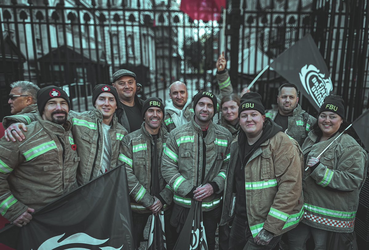 Great day today for Derbyshire members attending the <a href="/fbunational/">Fire Brigades Union</a> Firefighter Manifesto Rally &amp; Lobby of 10 Downing Street !