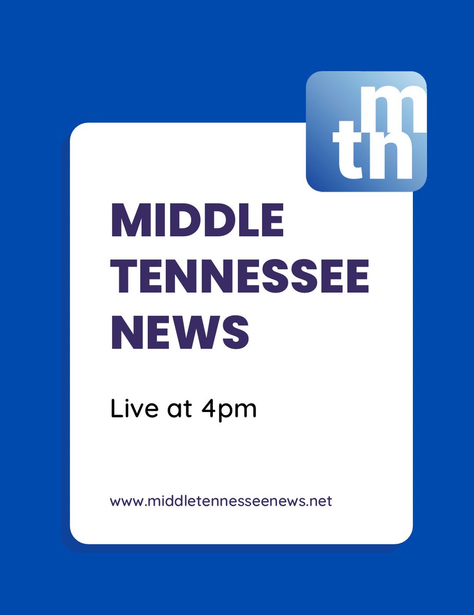 MiddleTNNews's tweet photo. Tune into MTN for your local news, weather, and sports at 4pm 

https://t.co/cuoTnamhj2 https://t.co/lsUBaDLuXx