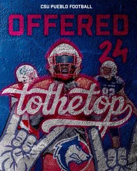 jaybooth62's tweet photo. Blessed to be OFFERED! @Coach_Tuley Thanks to y’all at CSU Pueblo #gopack https://t.co/4jyWYcgx6i