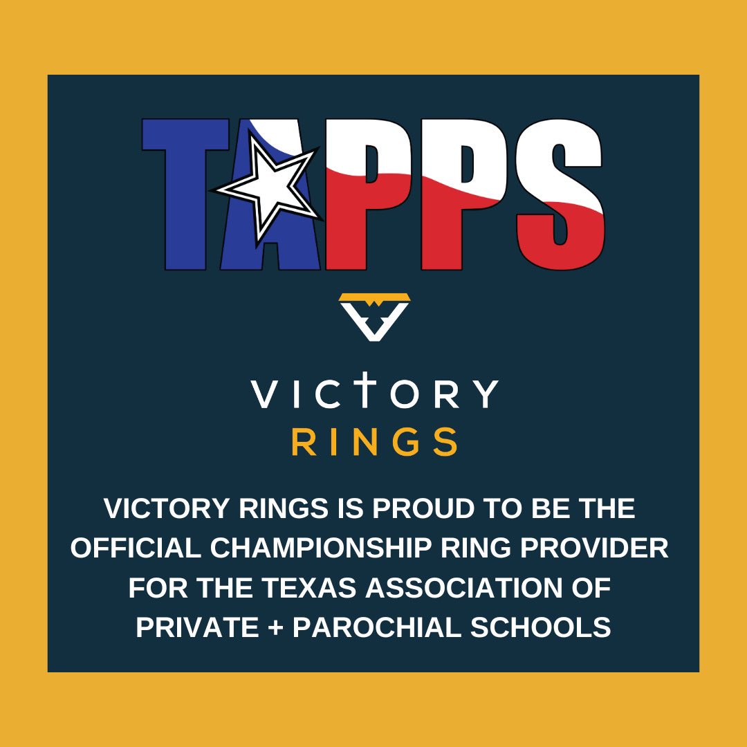 VictoryRings's tweet image. We&apos;re proud to be the official championship ring provider for @TAPPSbiz for the second year in a row. Best of luck to all the TAPPS teams this season! 
⠀⠀⠀⠀⠀⠀⠀⠀⠀
#TAPPS #Champions #Winning #Sports #TheAthletesBlueBox