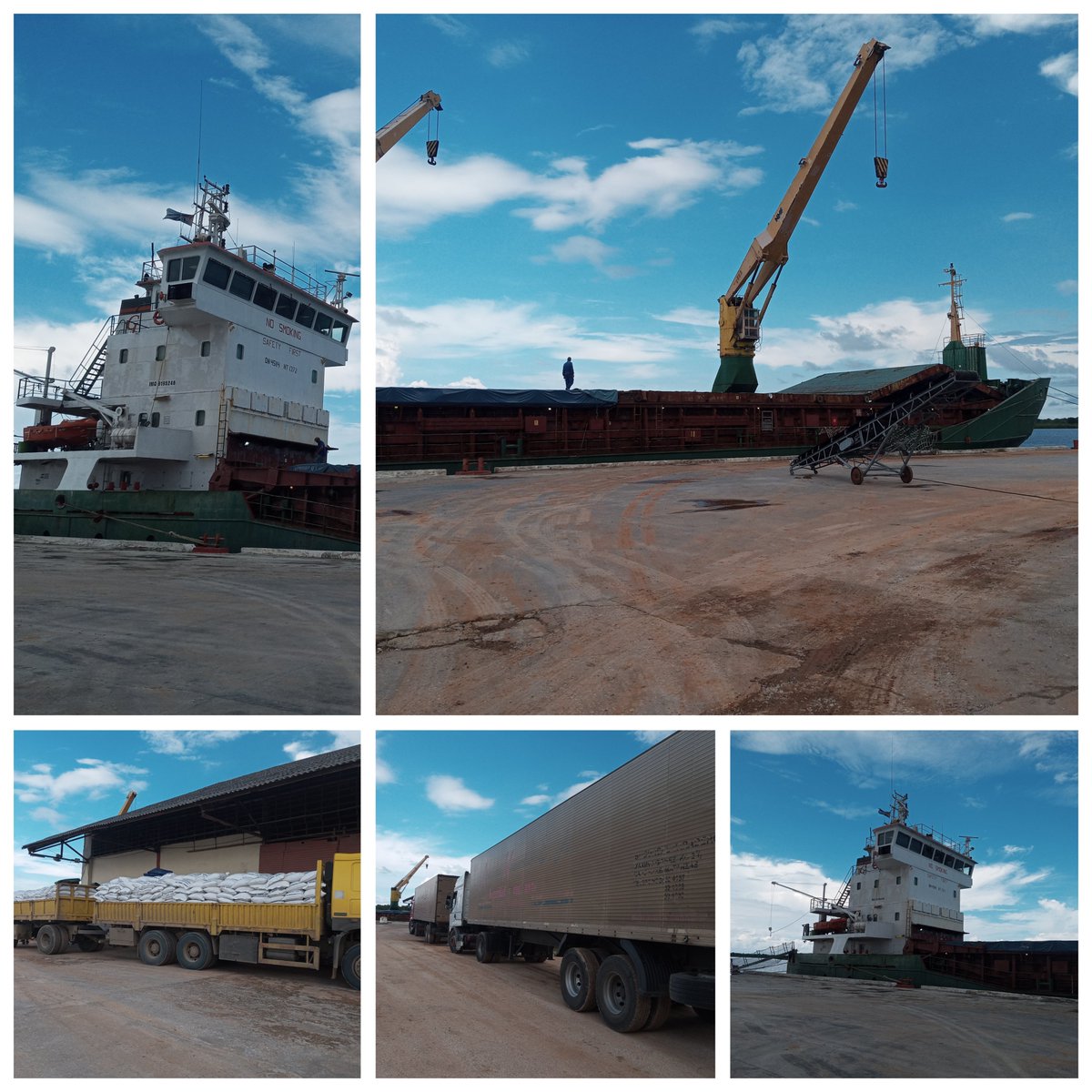 YunierBatista2's tweet photo. En el Puerto de Vita de la provincia de Holguin, a pesar de las inclemencias del tiempo no se detienen las operaciones. Hacerlo todo rápido y bien es el propósito.#Holguinsi https://t.co/3T7cQAZSBH