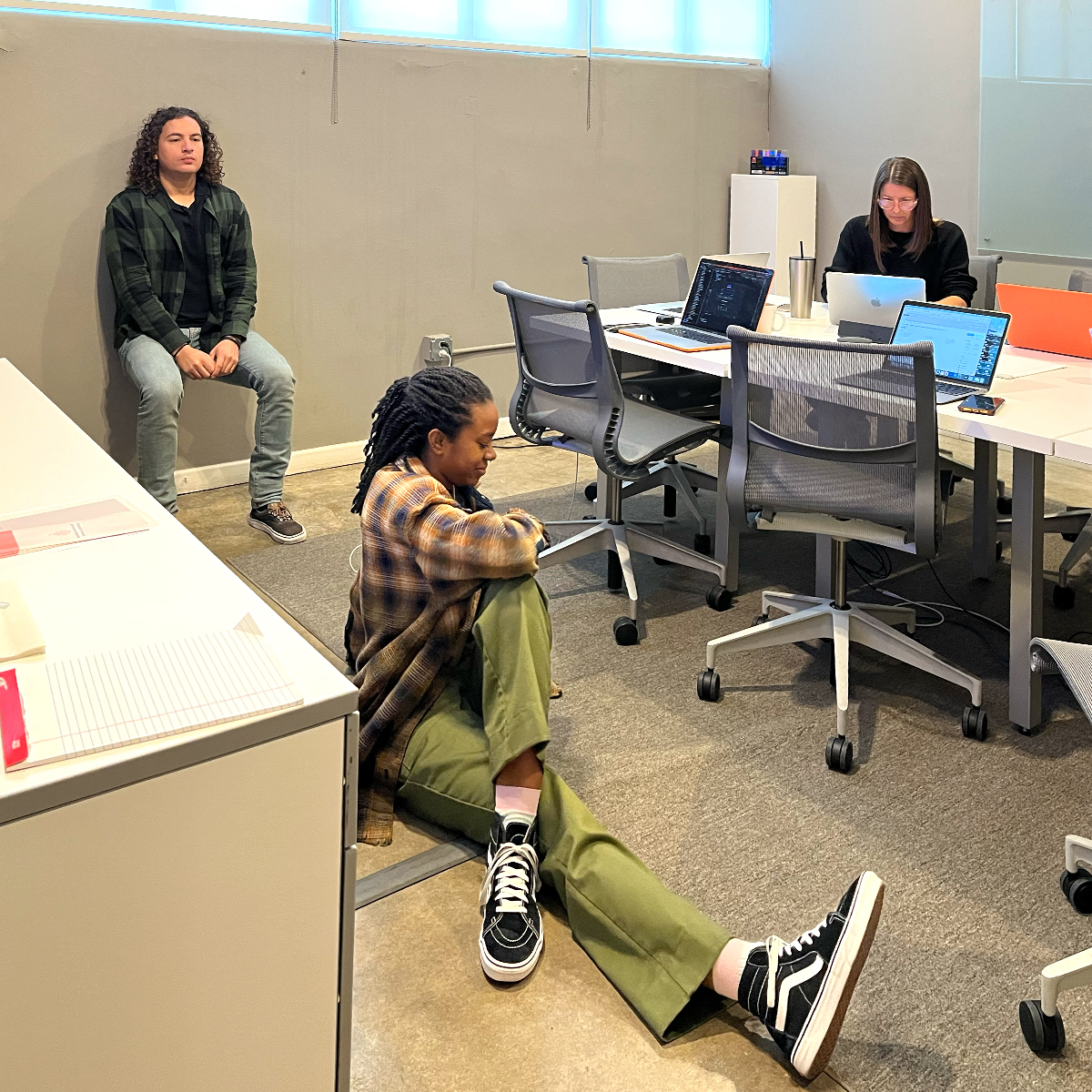 RobotCreative's tweet image. Every Monday, our team has a wellness moment. 🧘 Did you know that as little as two minutes of deep breathing can rid your body of built-up stress? Here are some pictures of what our wellness moment looked like this week!

#nationalstressawareness #culture #teamexercise