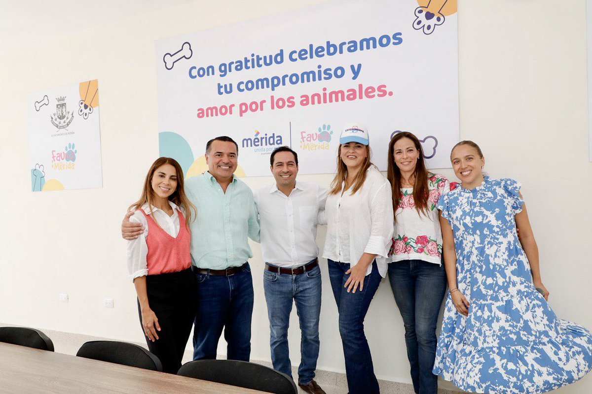 RenanBarrera's tweet photo. Con la entrega de las instalaciones de la Clínica Veterinaria que será el Primer Hospital Veterinario P��blico del Sureste y la inauguración del #CEMAA seguimos construyendo la mejor #Mérida de la historia y transformando la vida de las familias yucatecas. #MéridaSeTransformaContigo (2/2)